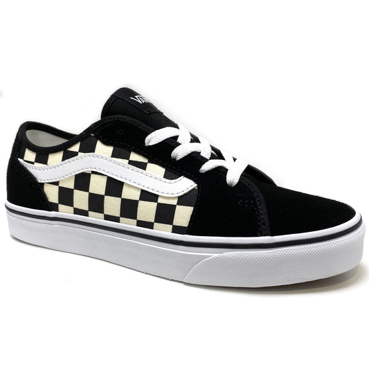 VANS FILMORE DECON CHECKERBOARD BLACK & WHITE UNISEX TRAINERS