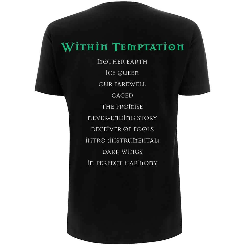 Within Temptation Unisex T-Shirt: Mother Earth (Black) (Back Print)