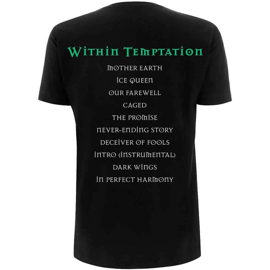 Within Temptation Unisex T-Shirt: Mother Earth (Black) (Back Print)