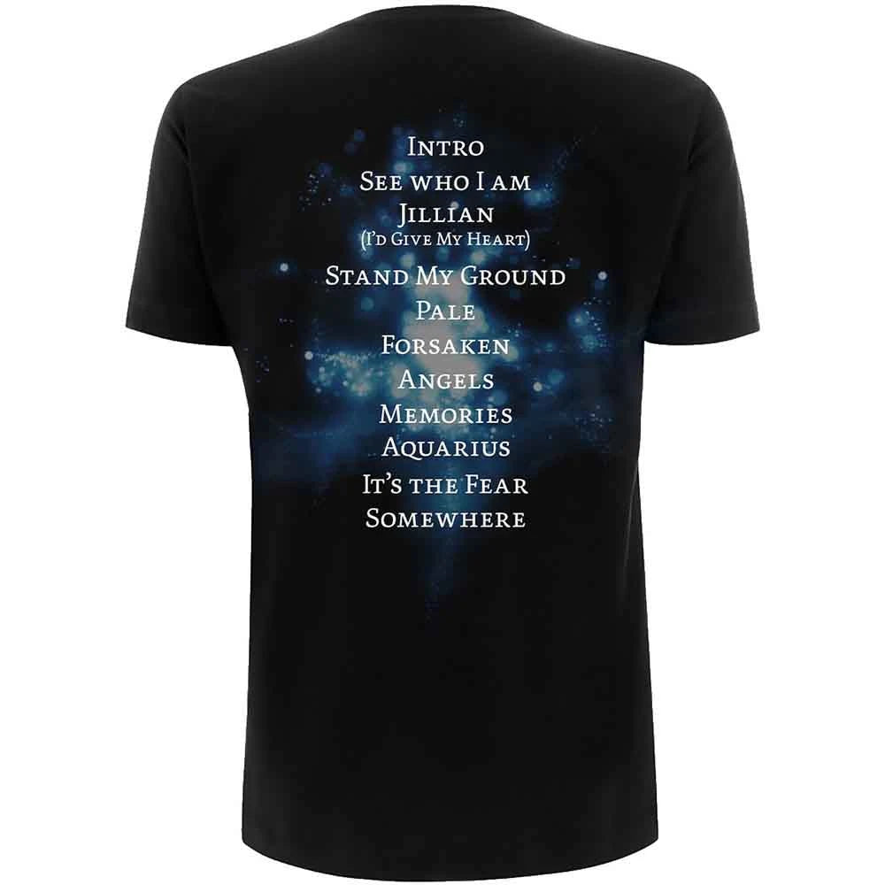 Within Temptation Unisex T-Shirt: Silent Force Tracks (Black) (Back Print)