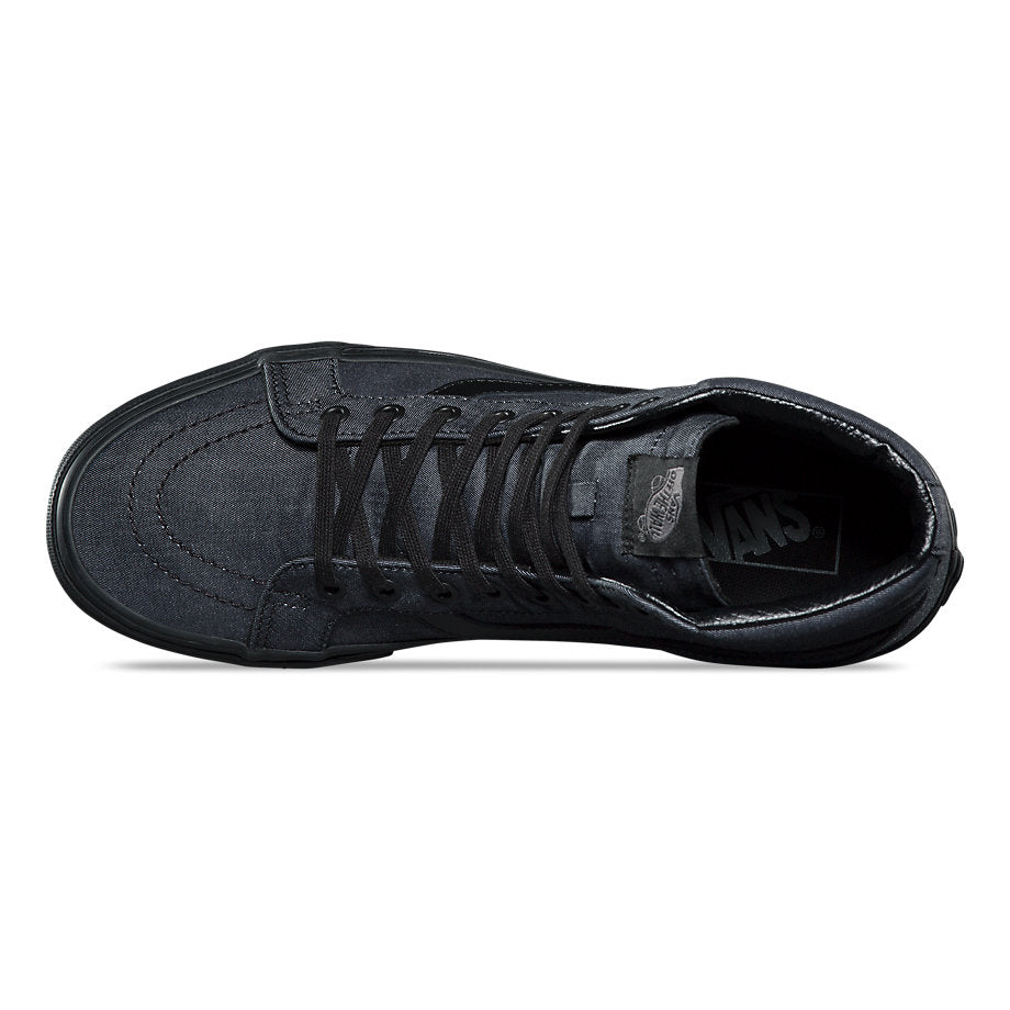 VANS SK8 HI REISSUE MONO CHAMBRAY BLACK UNISEX TRAINERS