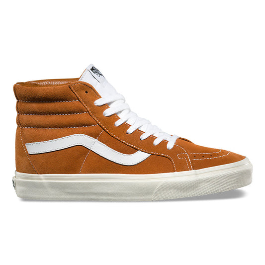 VANS SK8-HI REISSUE RETRO SPORT GLAZED GINGER BROWN TRAINERS (UK 7)