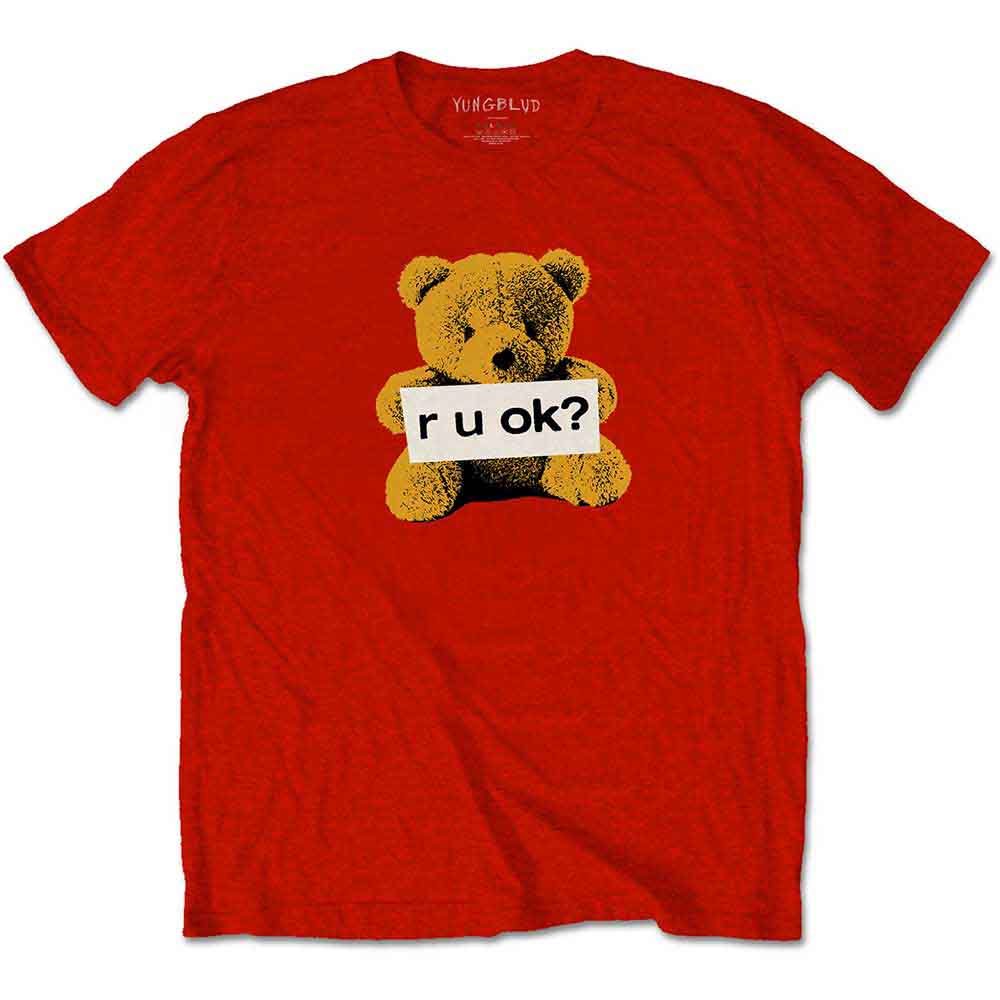 YUNGBLUD T-SHIRT R-U-OK? RED BEAR