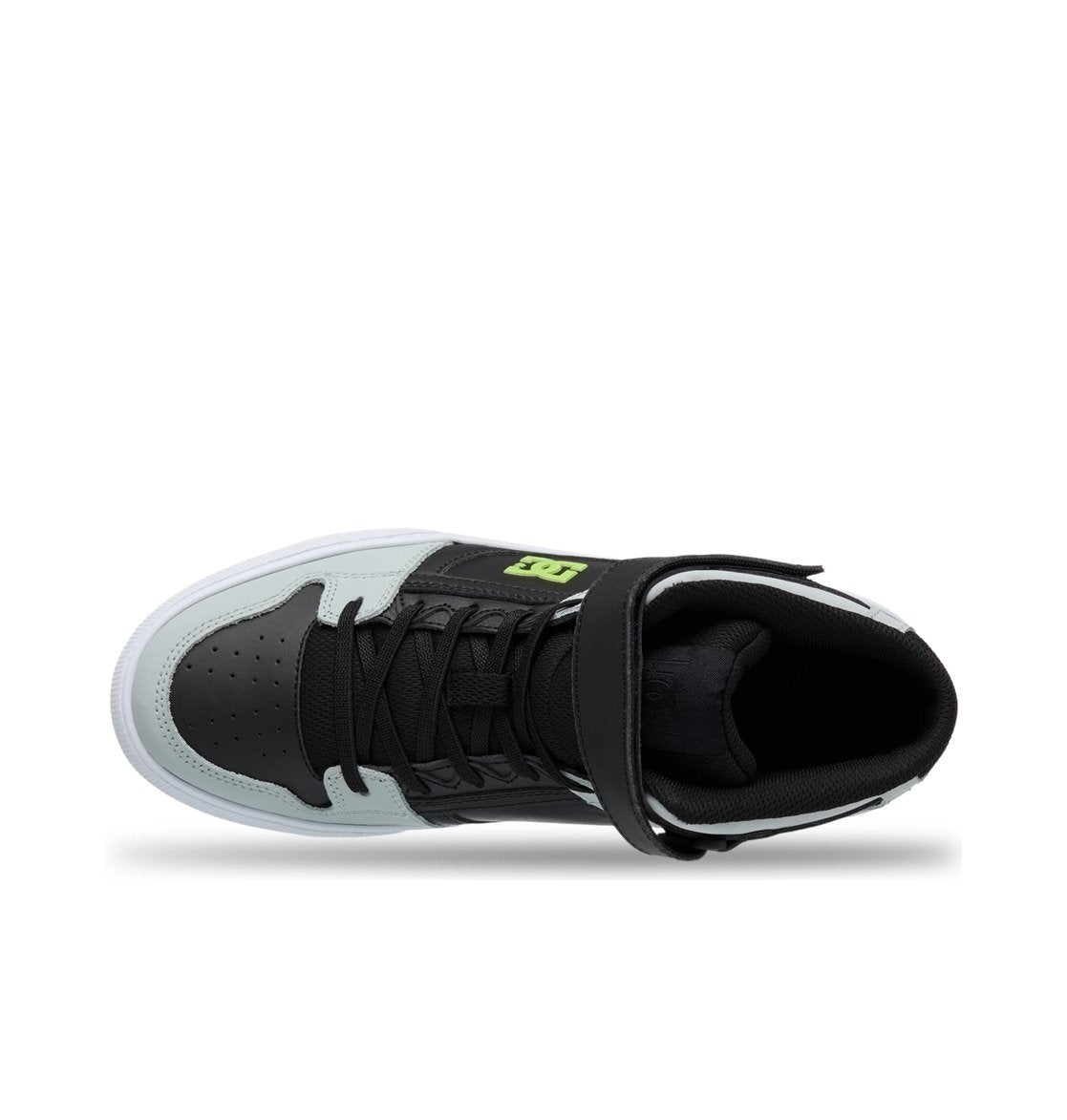 DC SHOES PURE HI-TOP EV GREY BLACK LIME GREEN YOUTH KIDS TRAINERS