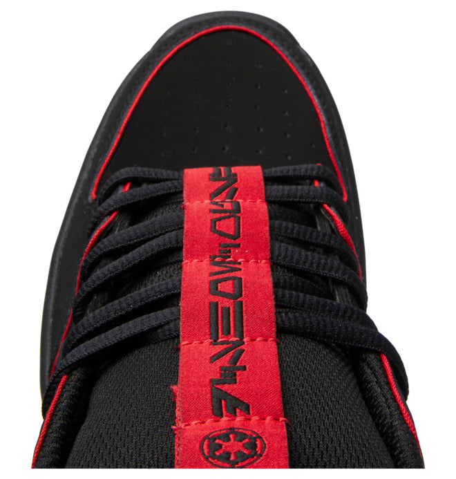 STAR WARS X DC SHOES LYNX ZERO BLACK & RED TRAINERS