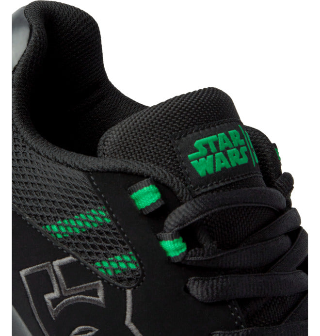 STAR WARS MANDALORIAN X DC SHOES VERSATILE BLACK GREEN TRAINERS