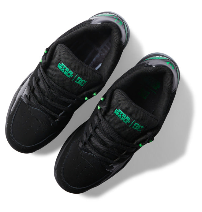 STAR WARS MANDALORIAN X DC SHOES VERSATILE BLACK GREEN TRAINERS