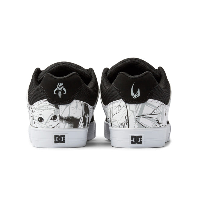 STAR WARS™ MANDALORIAN X DC SHOES PURE BLACK WHITE & GREY TRAINERS