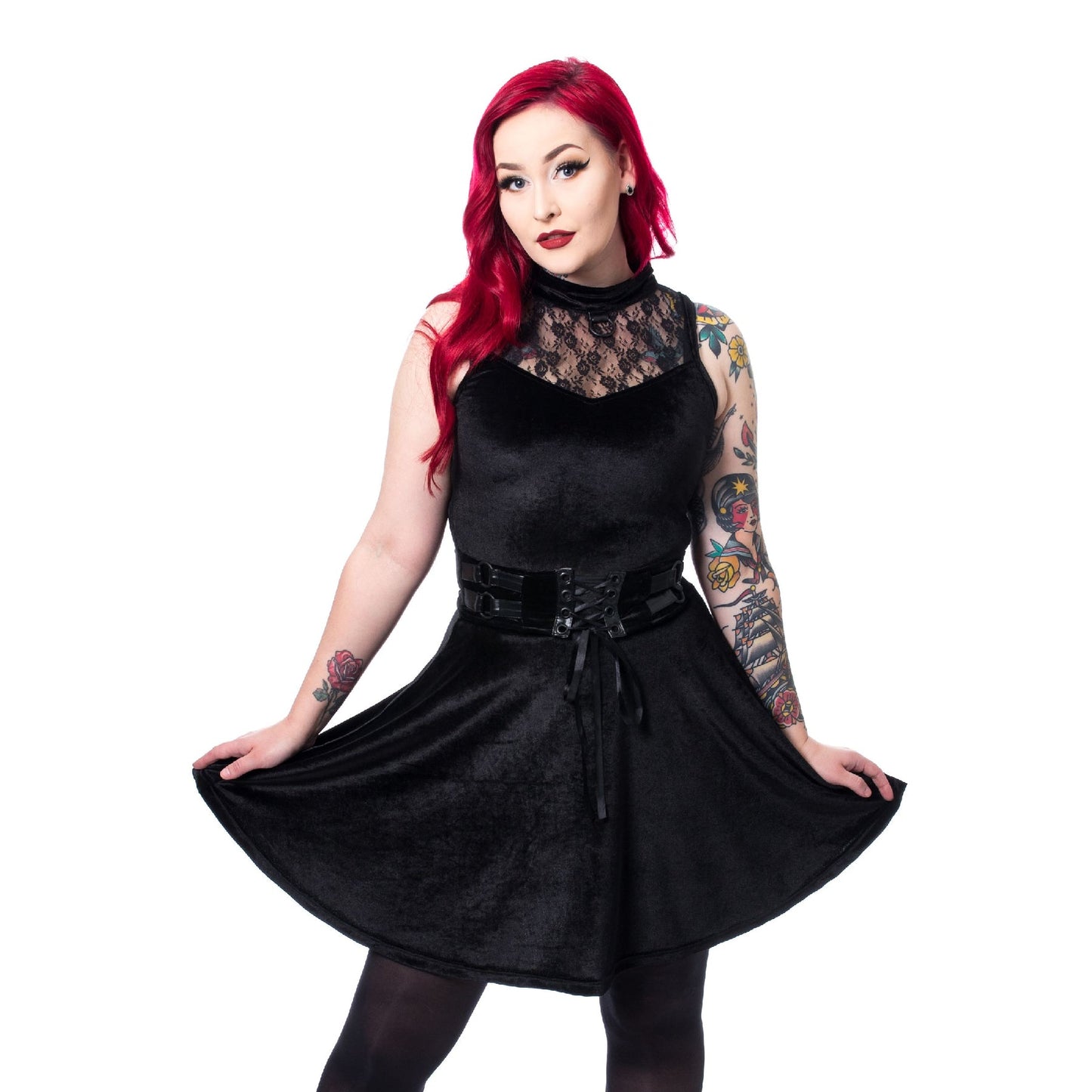 POIZEN CHEMICAL ALYSSA DRESS BLACK