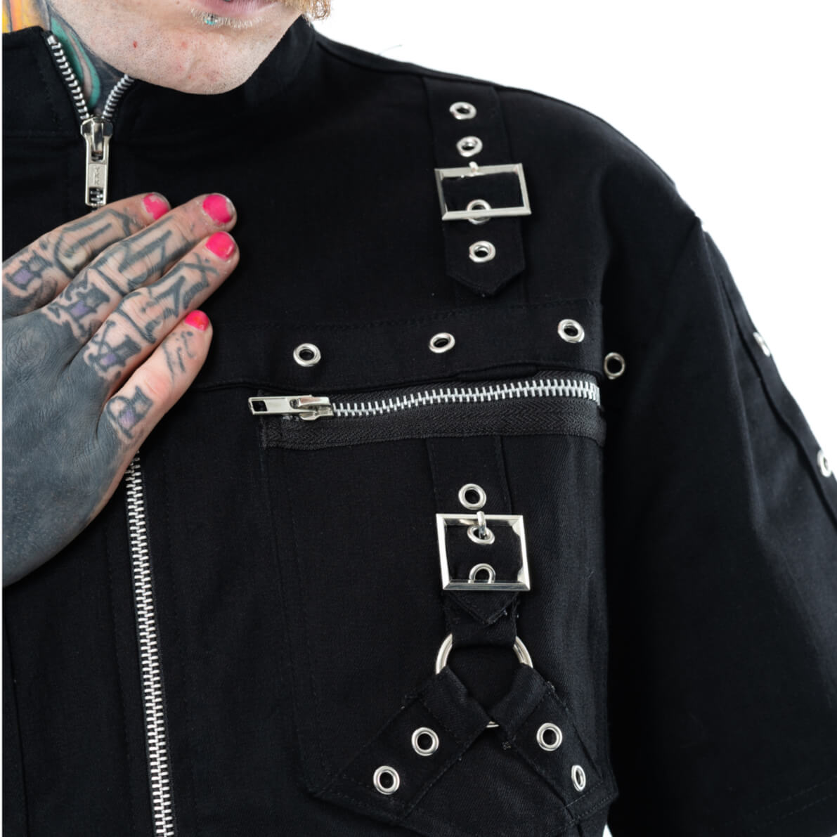 VIXXIN POIZEN INDUSTRIES BATES SHIRT BLACK MENS