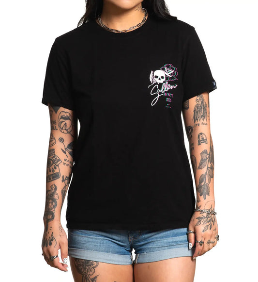 SULLEN ANGELS SKIN DEEP BLACK LADIES T-SHIRT