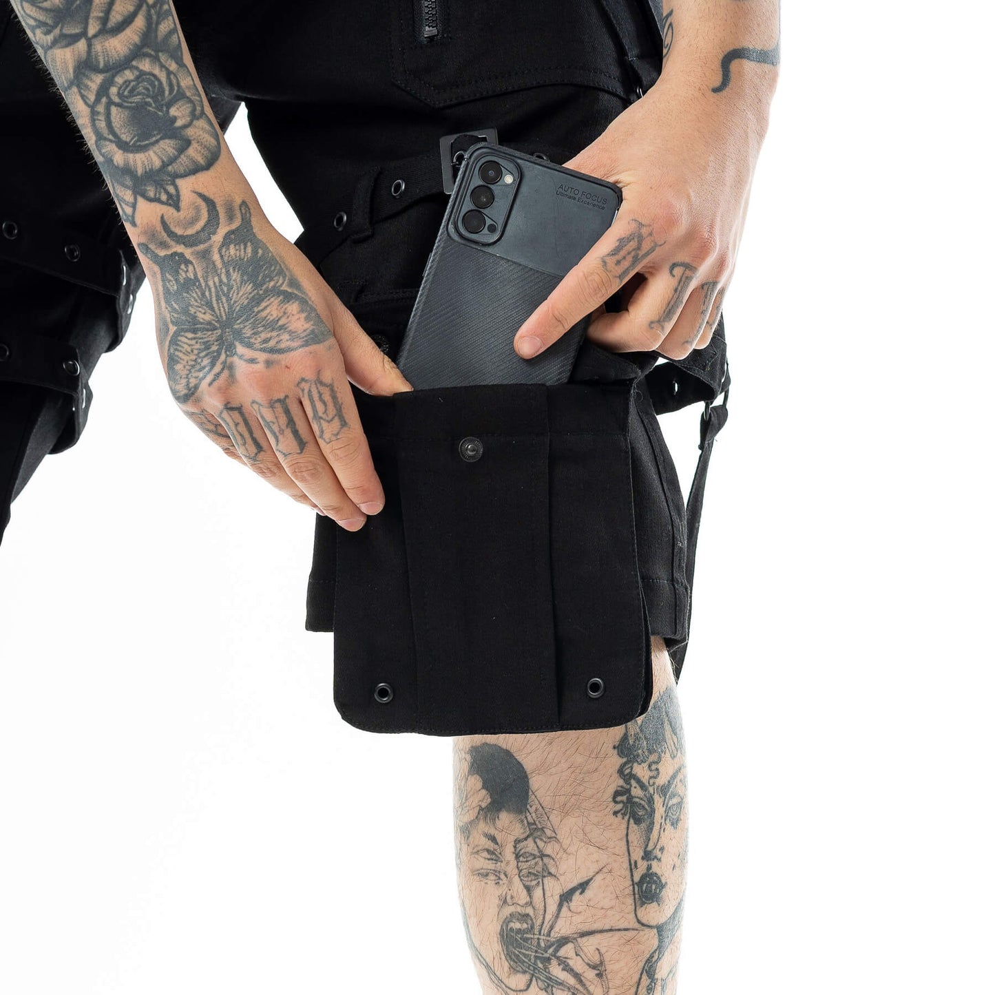 VIXXIN MENS DALE SHORTS BLACK