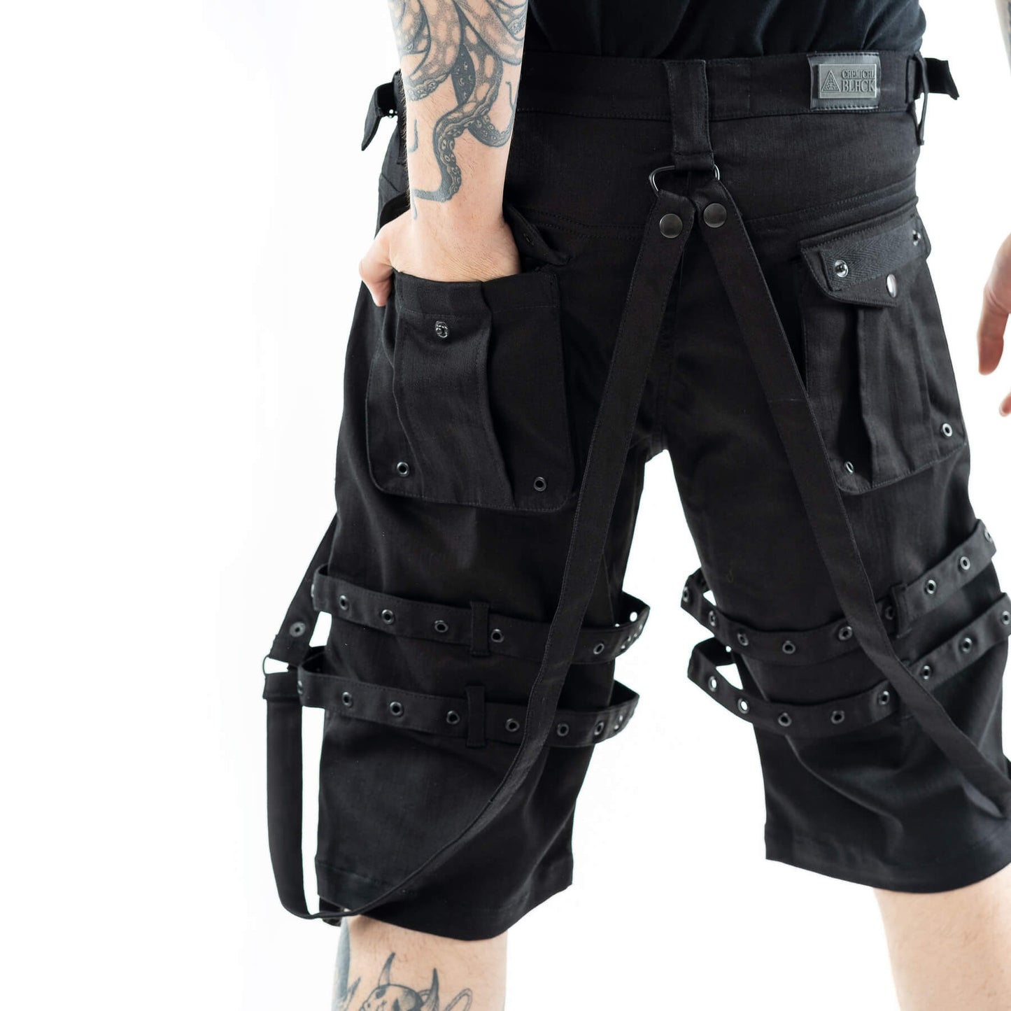 VIXXIN MENS DALE SHORTS BLACK