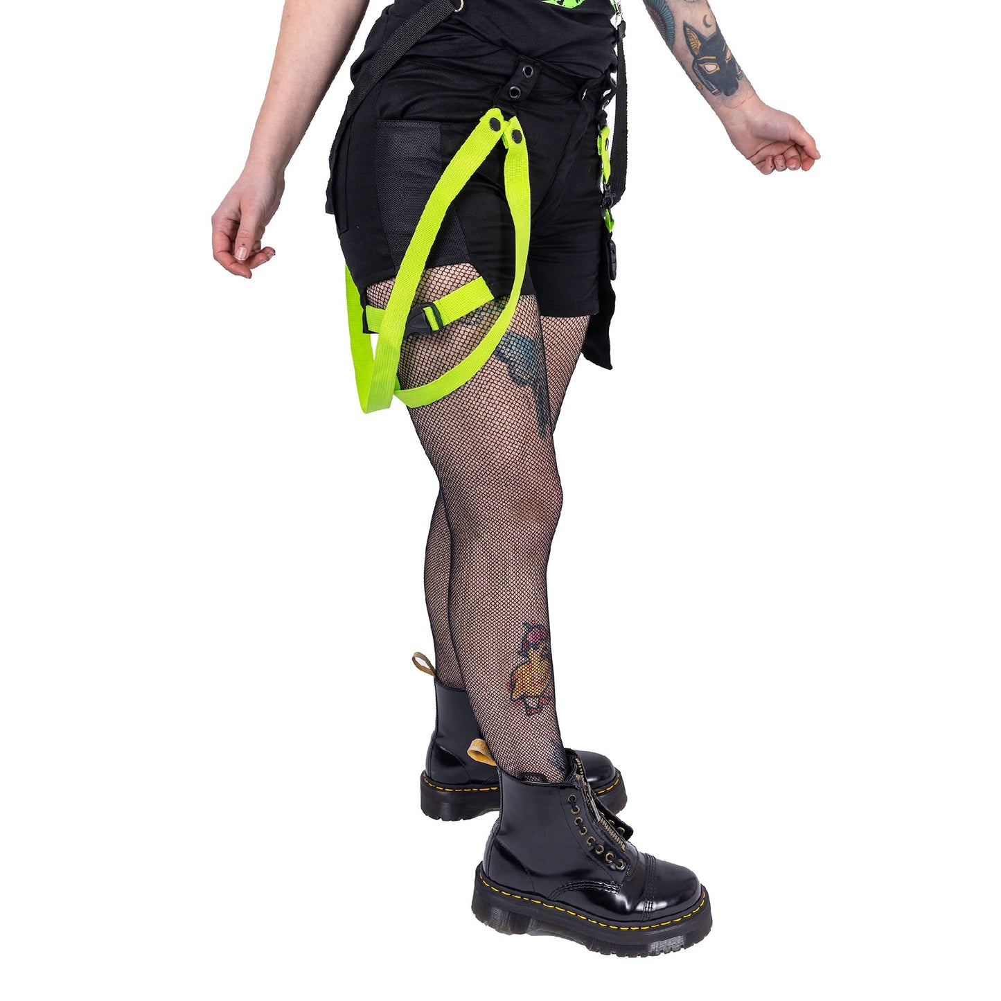 POIZEN HEARTLESS DANGER SHORTS - BLACK GREEN