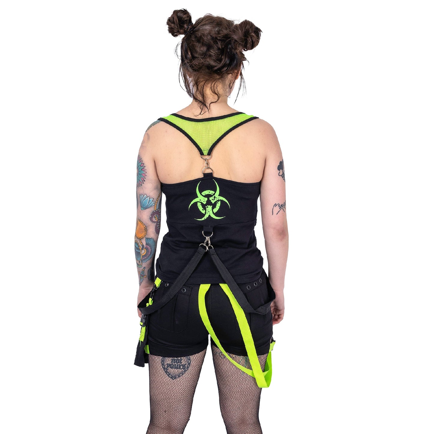 POIZEN HEARTLESS DANGER SHORTS - BLACK GREEN