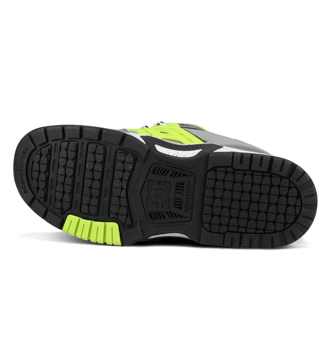 DC SHOES AT-2 GREY BLACK LIME TRAINERS