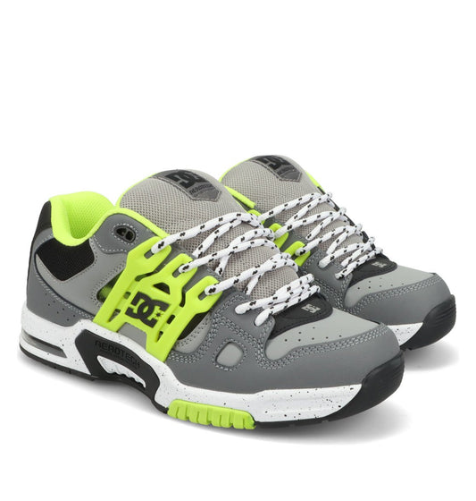 DC SHOES AT-2 GREY BLACK LIME TRAINERS