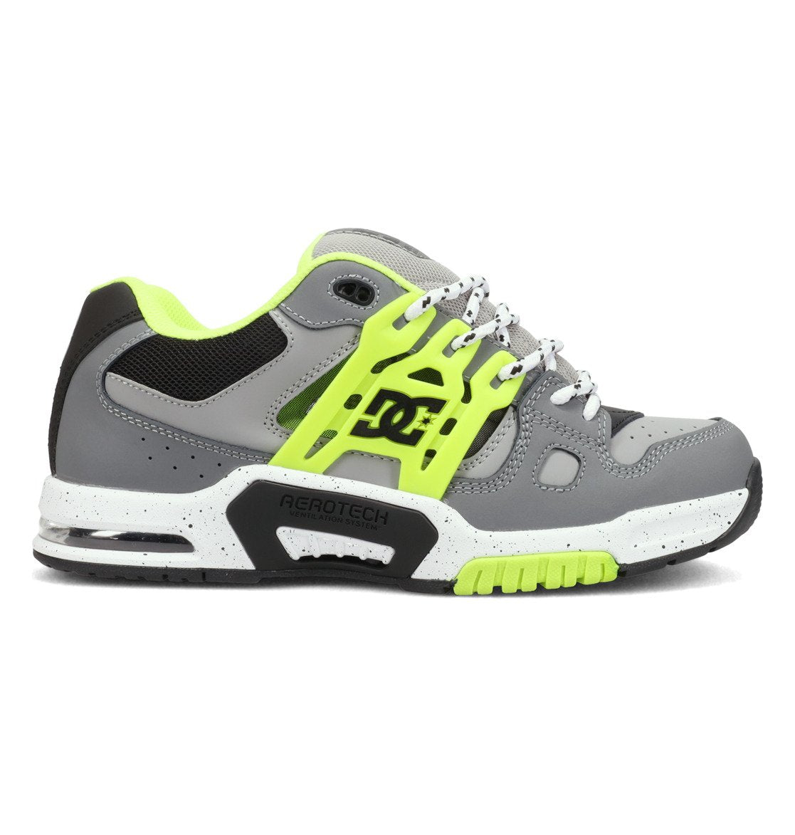 DC SHOES AT-2 GREY BLACK LIME TRAINERS