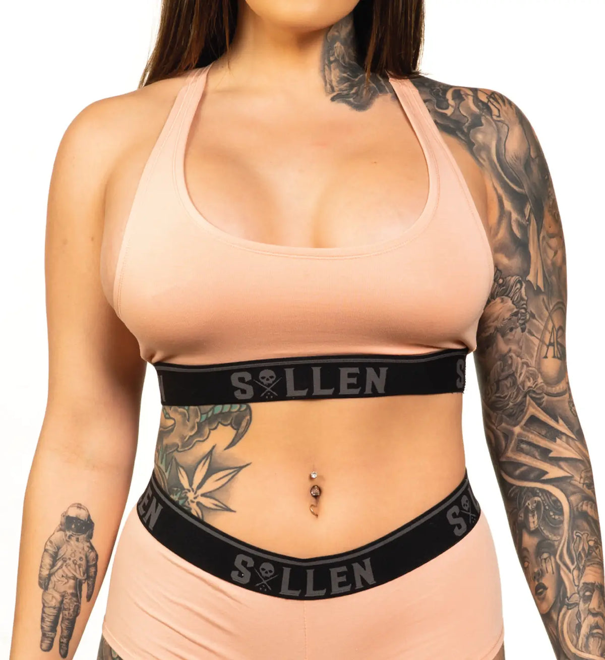 SULLEN CLOTHING BUTTERY BLUSH BRALETTE & SHORTS