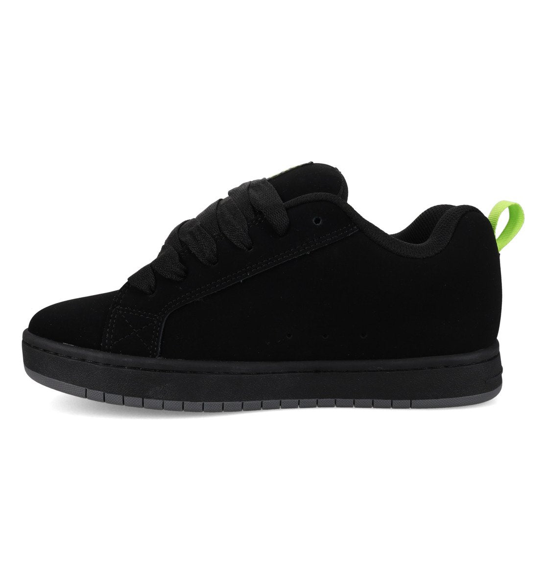 DC SHOES COURT GRAFFIK BLACK GREY LIME TRAINERS
