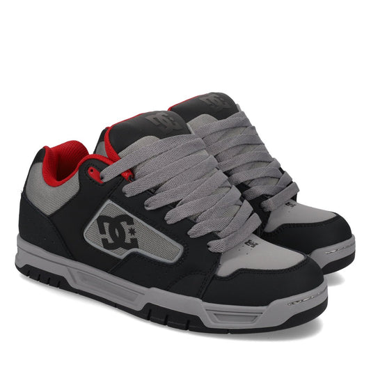 DC SHOES COILER GREY RED TRAINERS