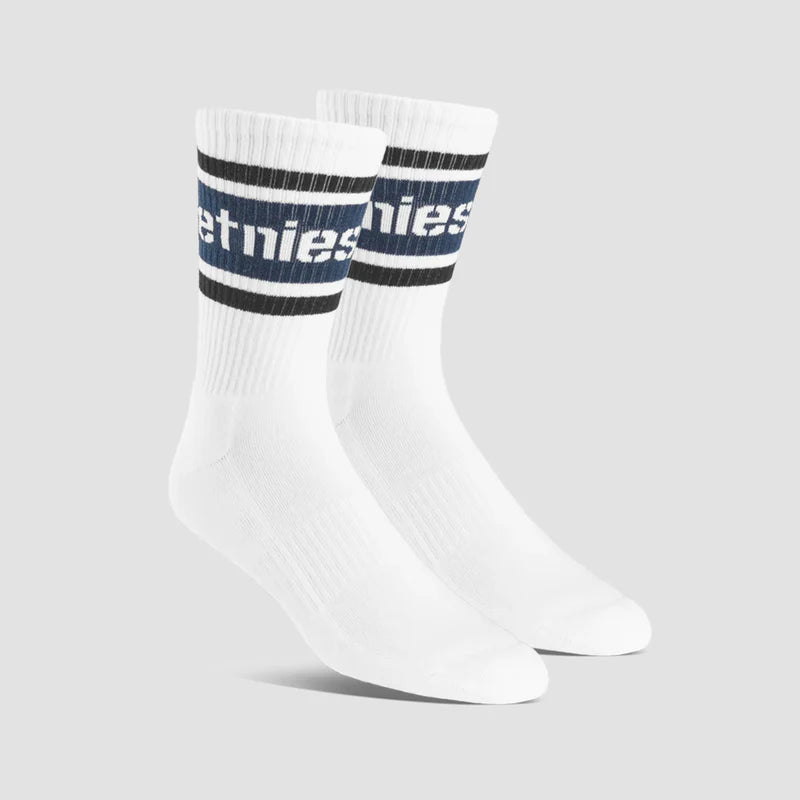ETNIES CREW SOCK WHITE NAVY