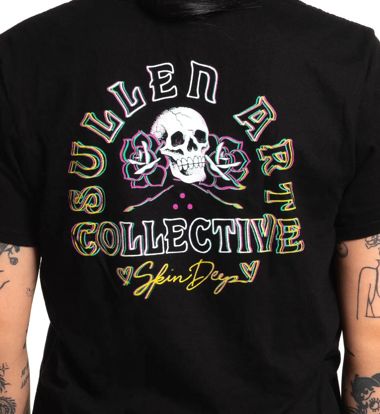 SULLEN ANGELS SKIN DEEP BLACK LADIES T-SHIRT