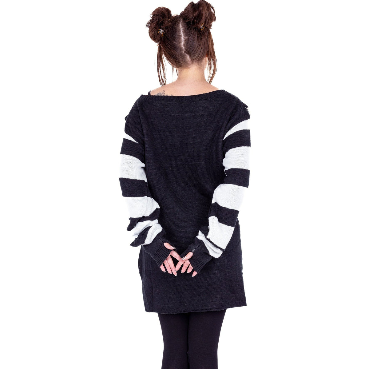 POIZEN HEARTLESS LILITH JUMPER BLACK WHITE