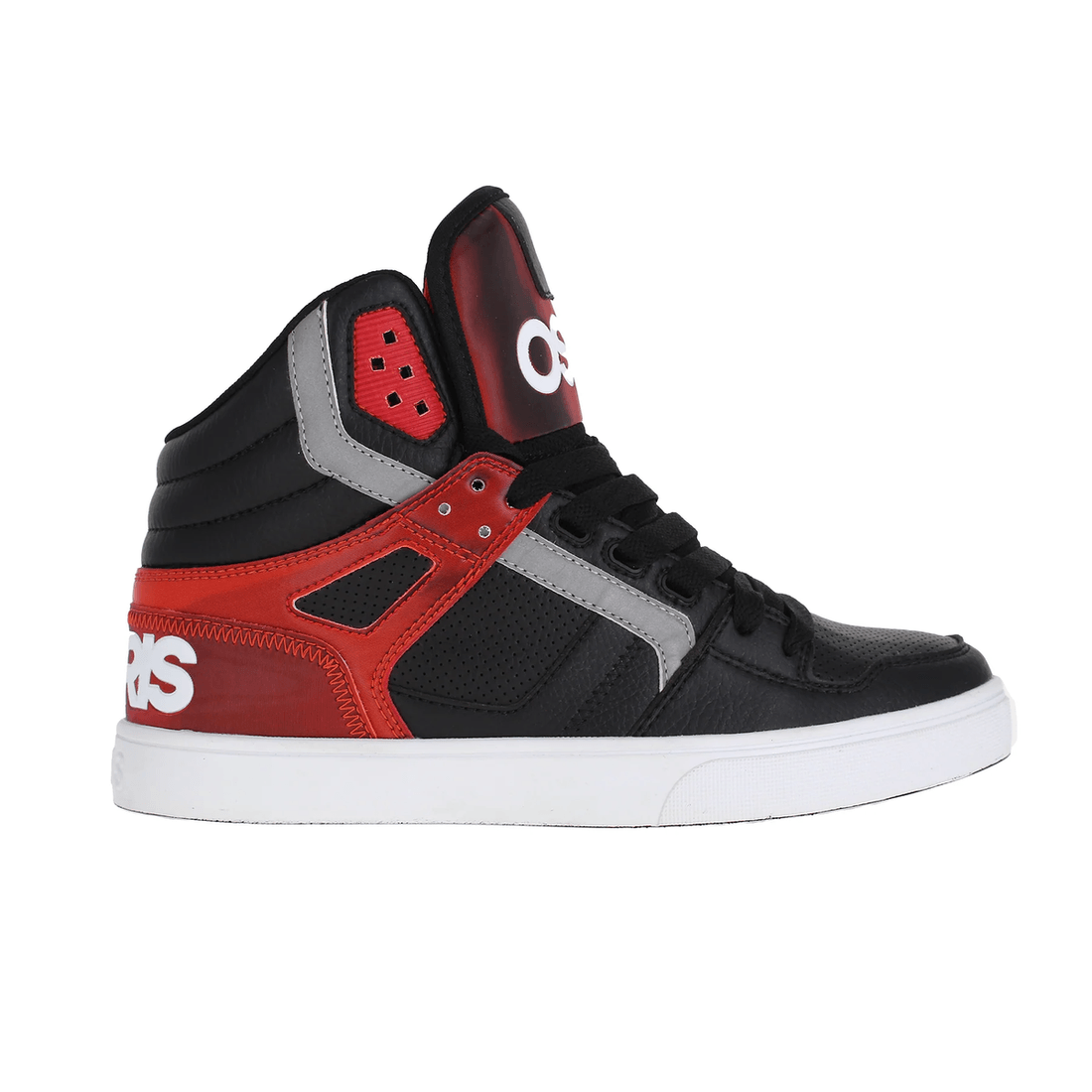 OSIRIS SHOES CLONE BLACK RED HOLO TRAINERS