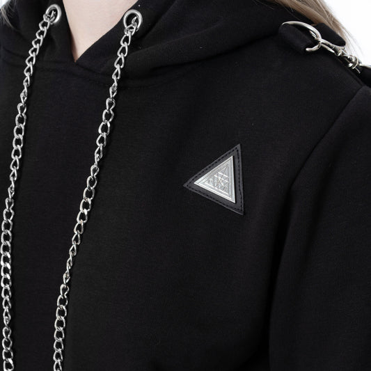 POIZEN HEARTLESS SCORN CROPPED HOOD BLACK