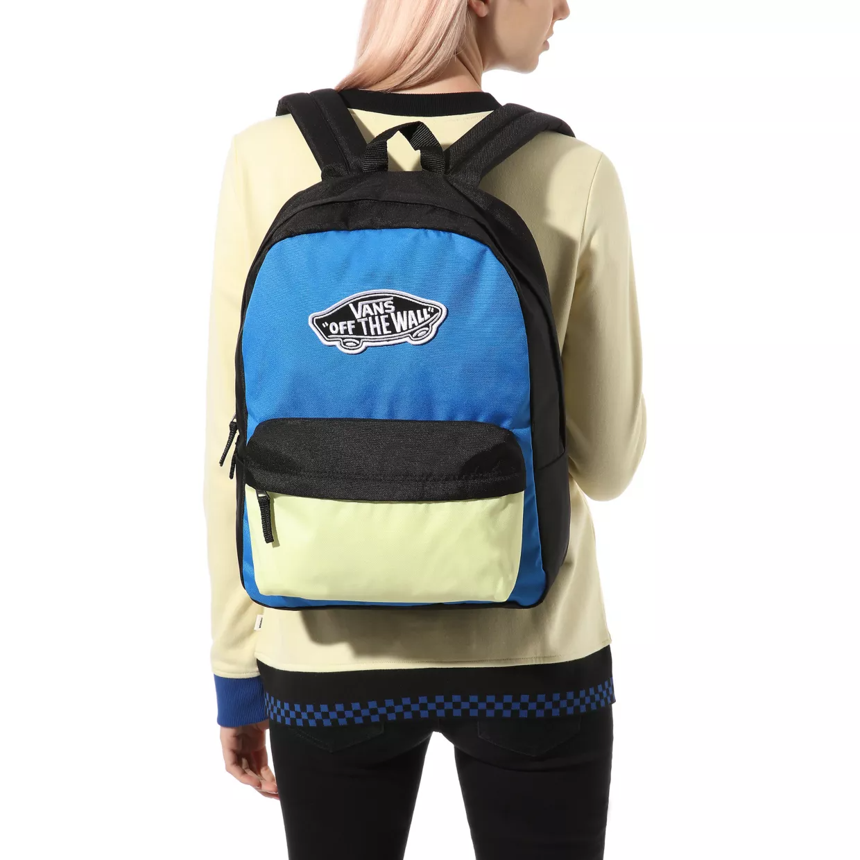 VANS REALM VICTORIA BLUE & YELLOW BACKPACK