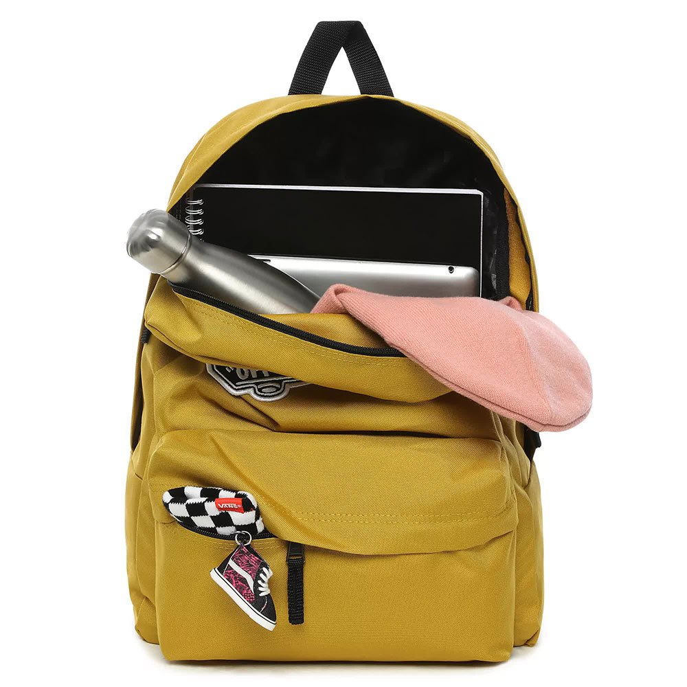 VANS REALM OLIVE OIL YELLOW BACKPACK