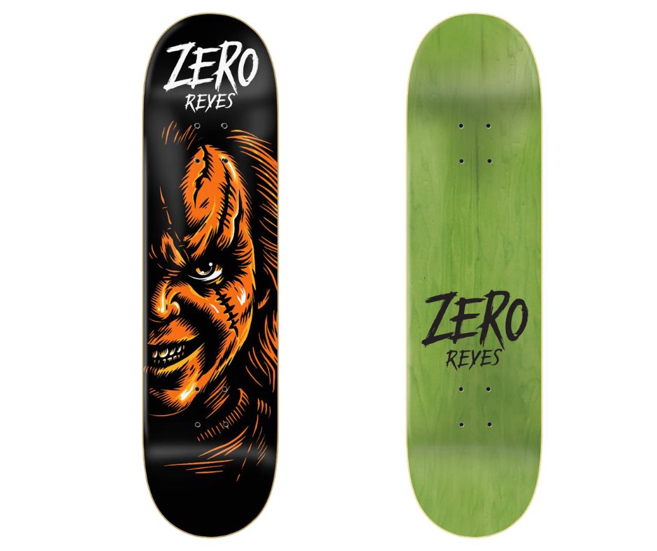 Zero Skateboard Deck Fright Night Chucky David Reyes 8.25"