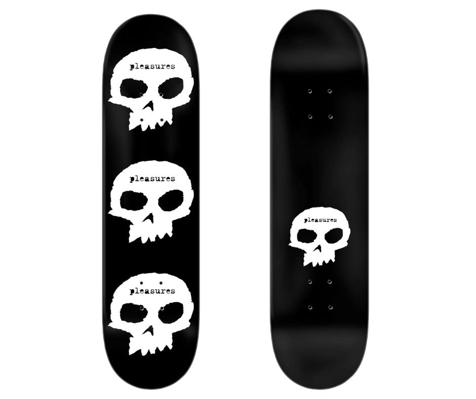 Zero Skateboard Deck Pleasures 3 Skull 8.25"