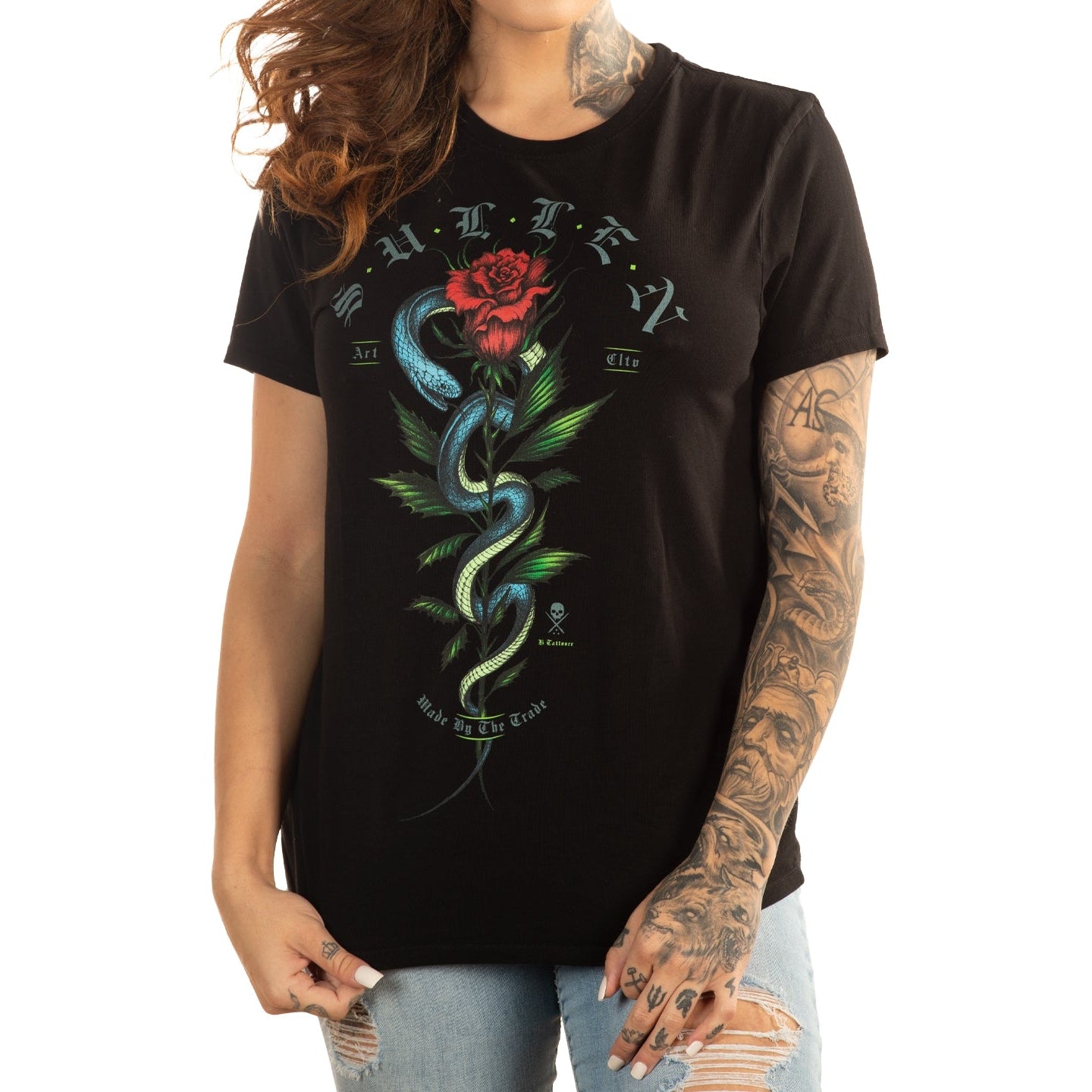 SULLEN CLOTHING BLACK MAMBA LADIES SULLEN ANGELS T-SHIRT