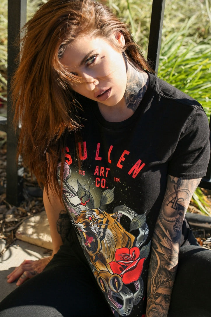 SULLEN CLOTHING OUSLEY TIGER LADIES SULLEN ANGELS T-SHIRT