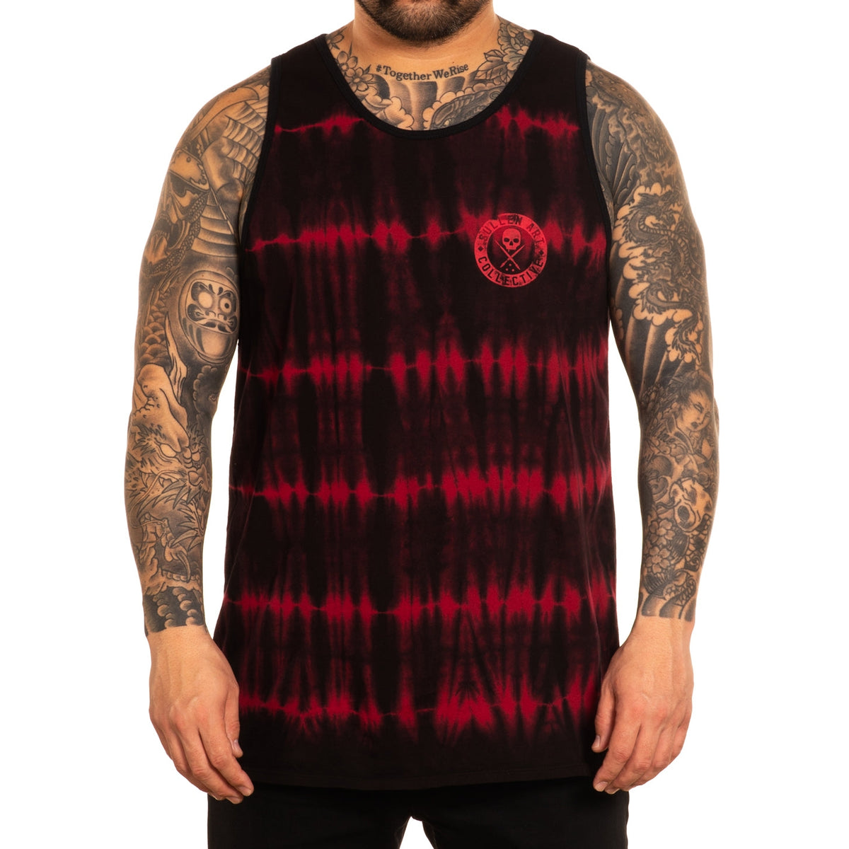 SULLEN CLOTHING BOH QUAKE BLACK & RED EARTHQUAKE WASH TANK VEST