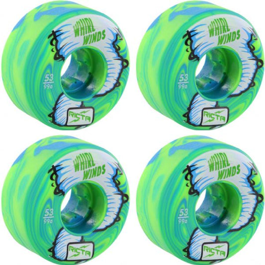 Ricta 53mm Whirlwinds Blue & Green Swirl 99a Wheels
