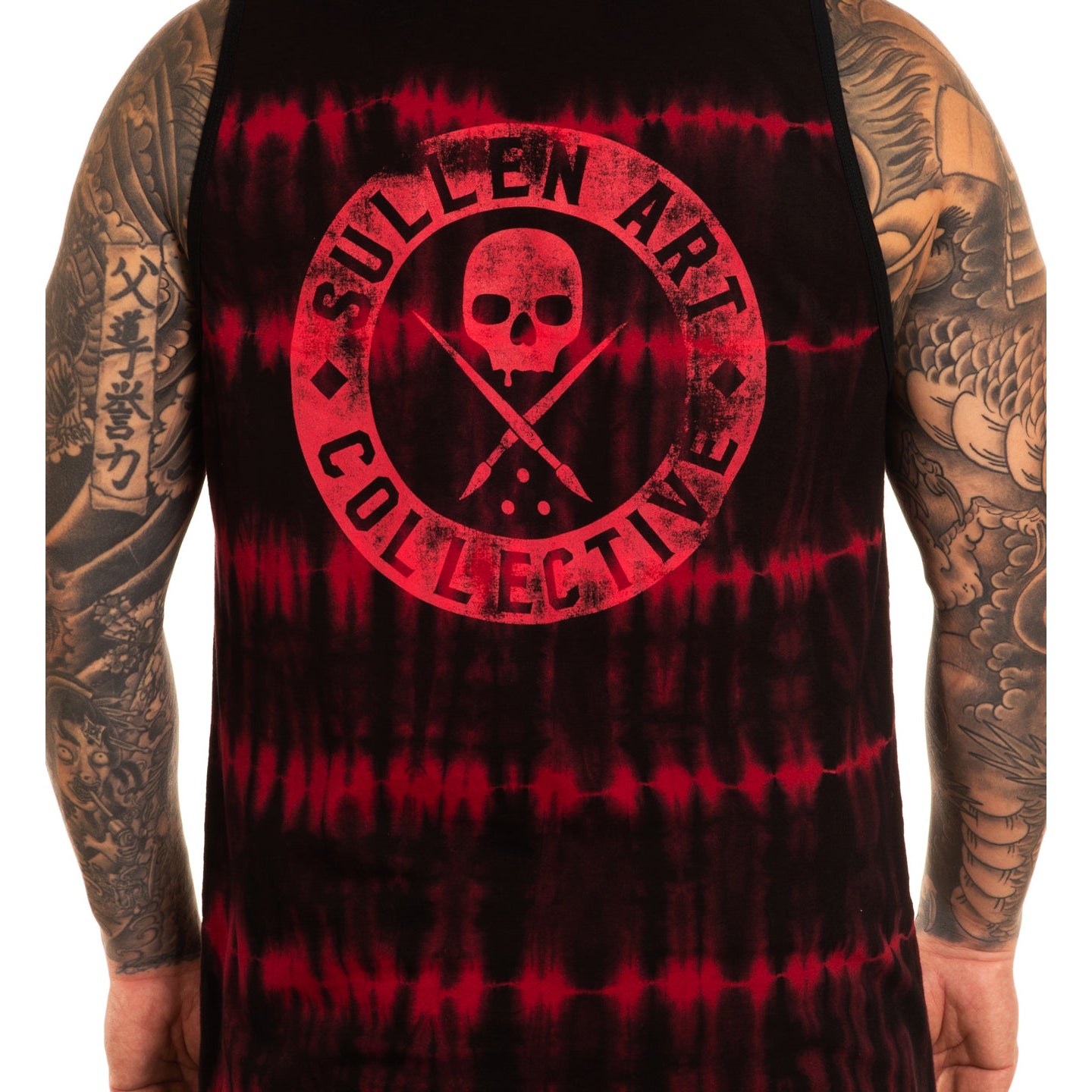 SULLEN CLOTHING BOH QUAKE BLACK & RED EARTHQUAKE WASH TANK VEST