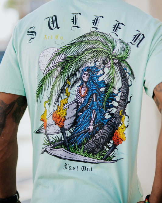 SULLEN CLOTHING LAST OUT NEPTUNE GREEN PREMIUM T-SHIRT (L)