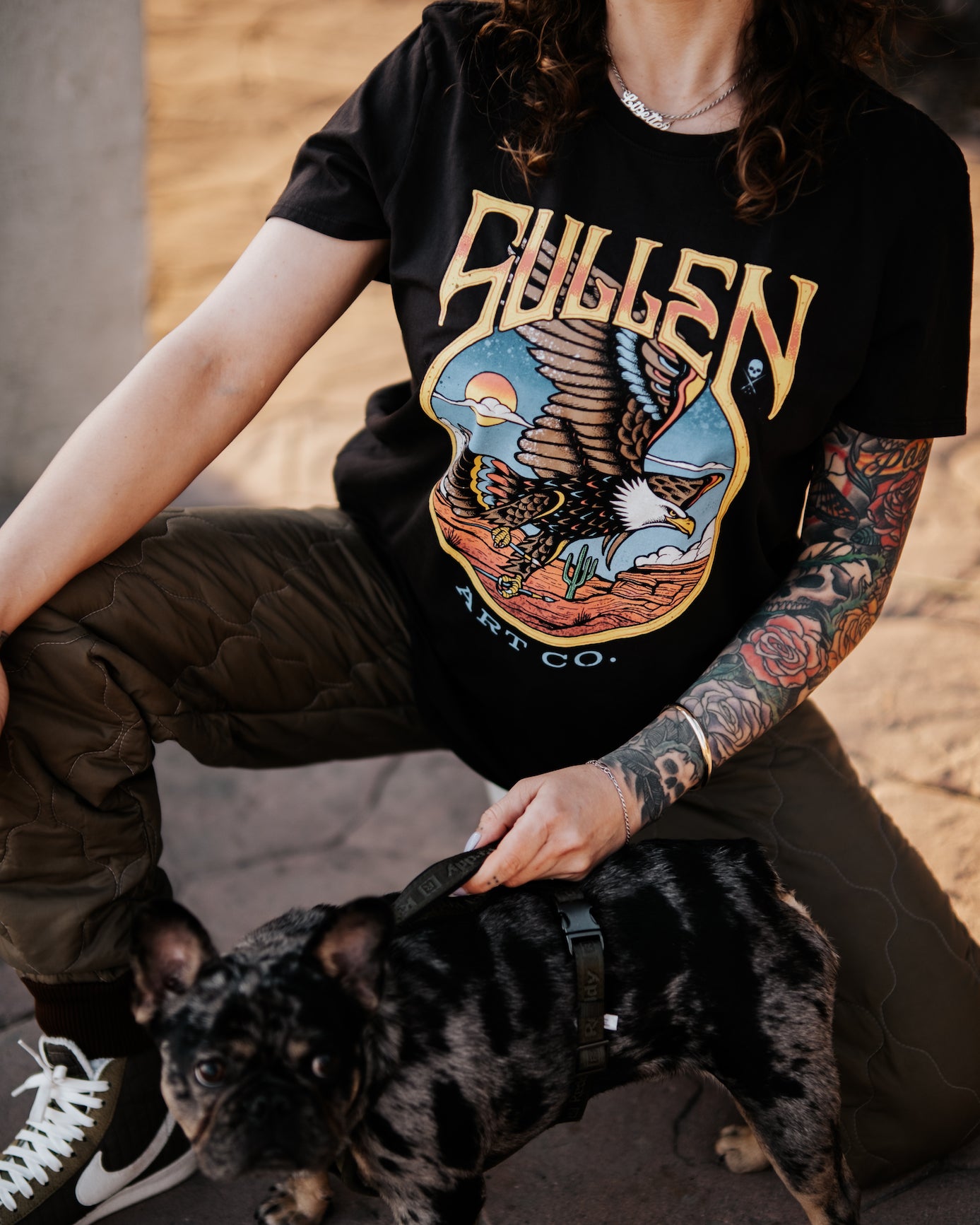 SULLEN CLOTHING DESERT EAGLE LADIES SULLEN ANGELS T-SHIRT