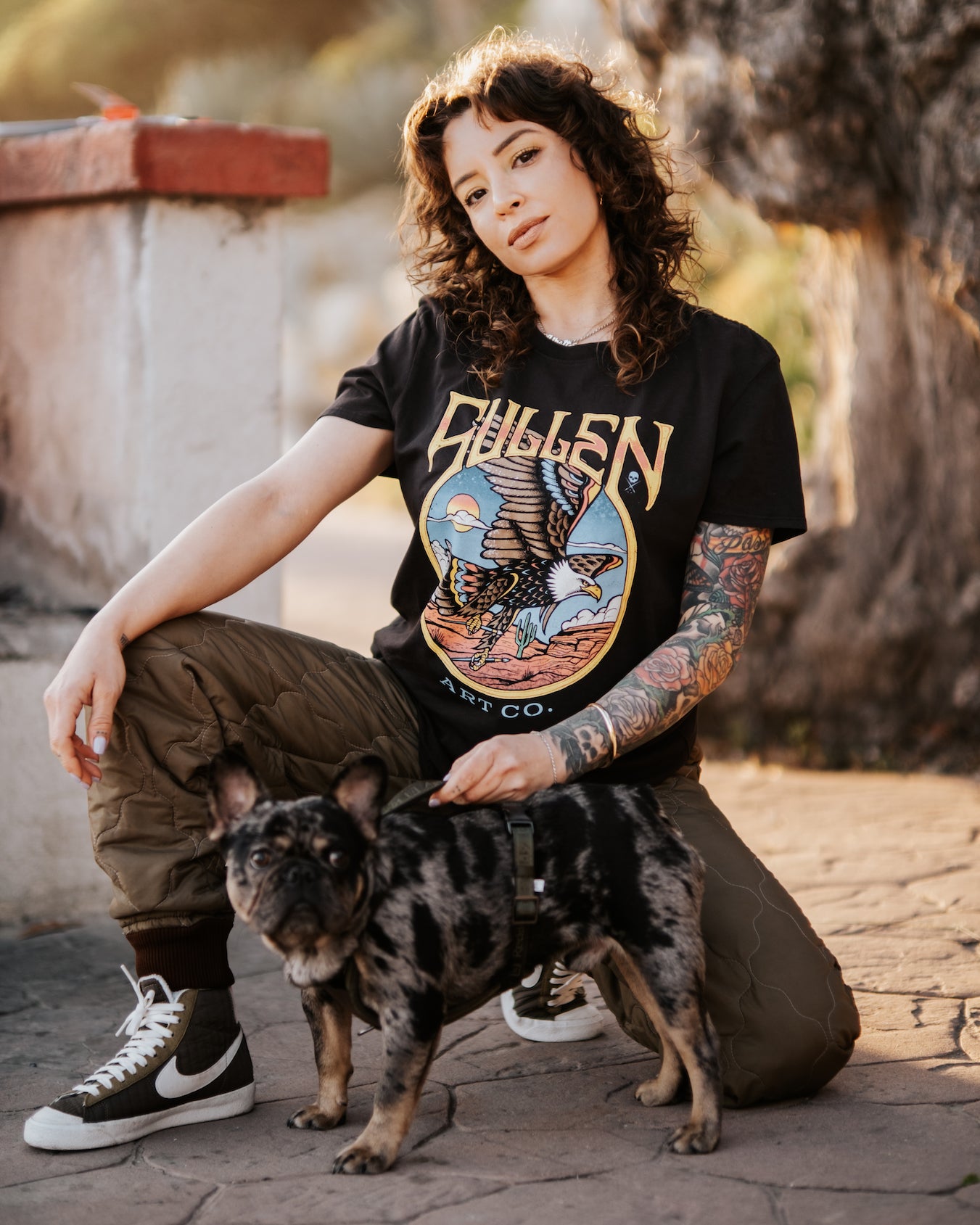 SULLEN CLOTHING DESERT EAGLE LADIES SULLEN ANGELS T-SHIRT