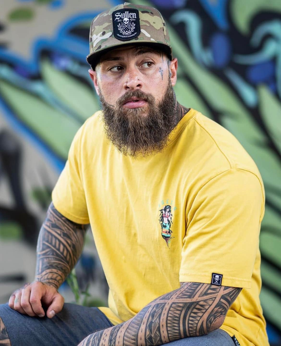 SULLEN CLOTHING THE ISLANDS YELLOW PREMIUM T-SHIRT