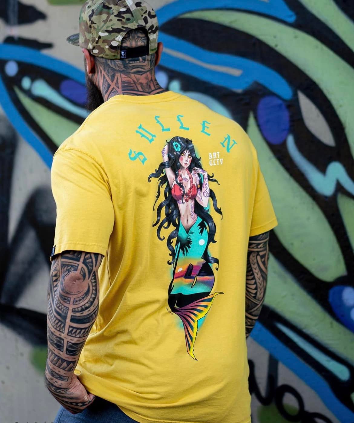 SULLEN CLOTHING THE ISLANDS YELLOW PREMIUM T-SHIRT