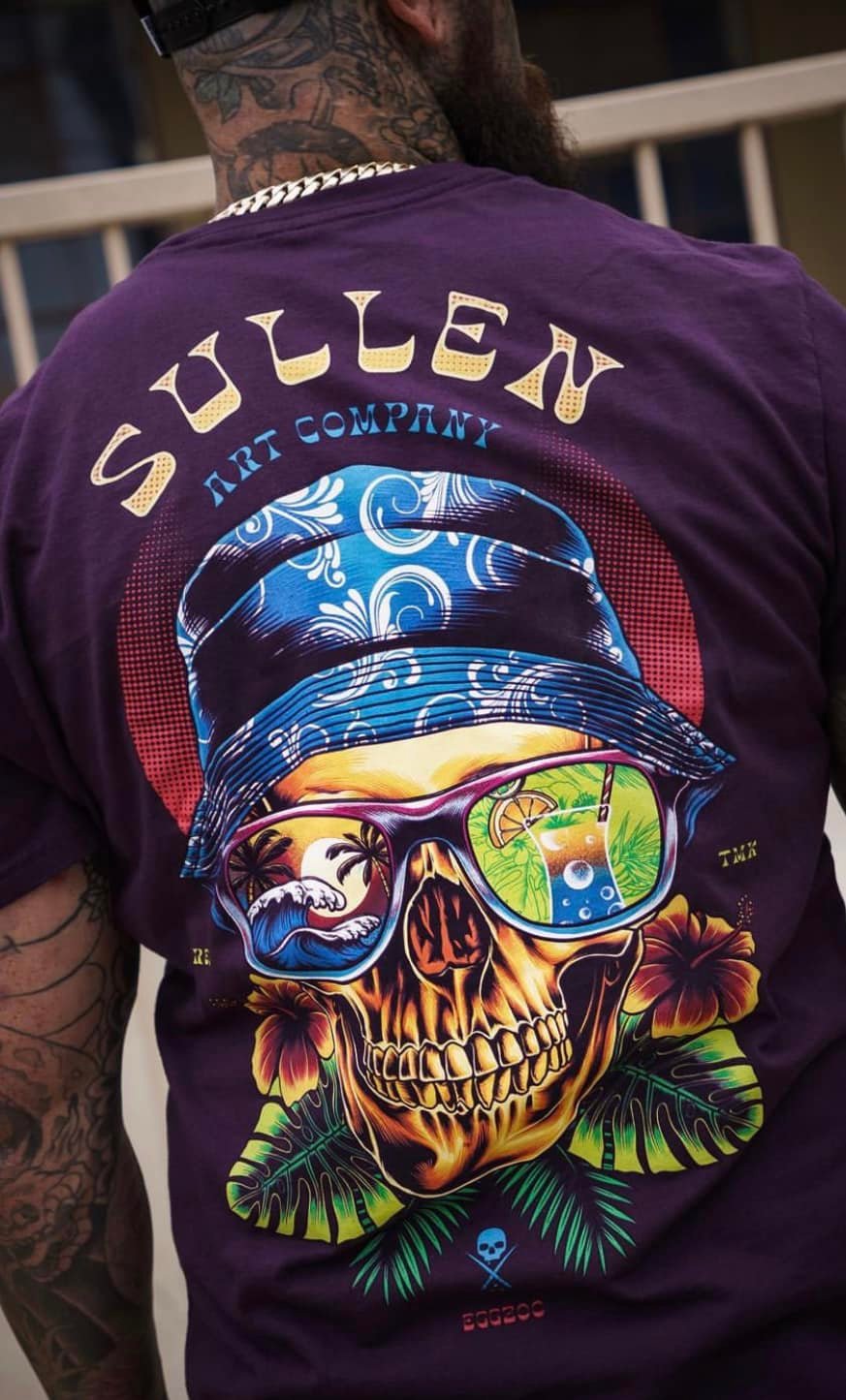 SULLEN CLOTHING TROPICAL VISIONS GOTHIC GRAPE PREMIUM T-SHIRT
