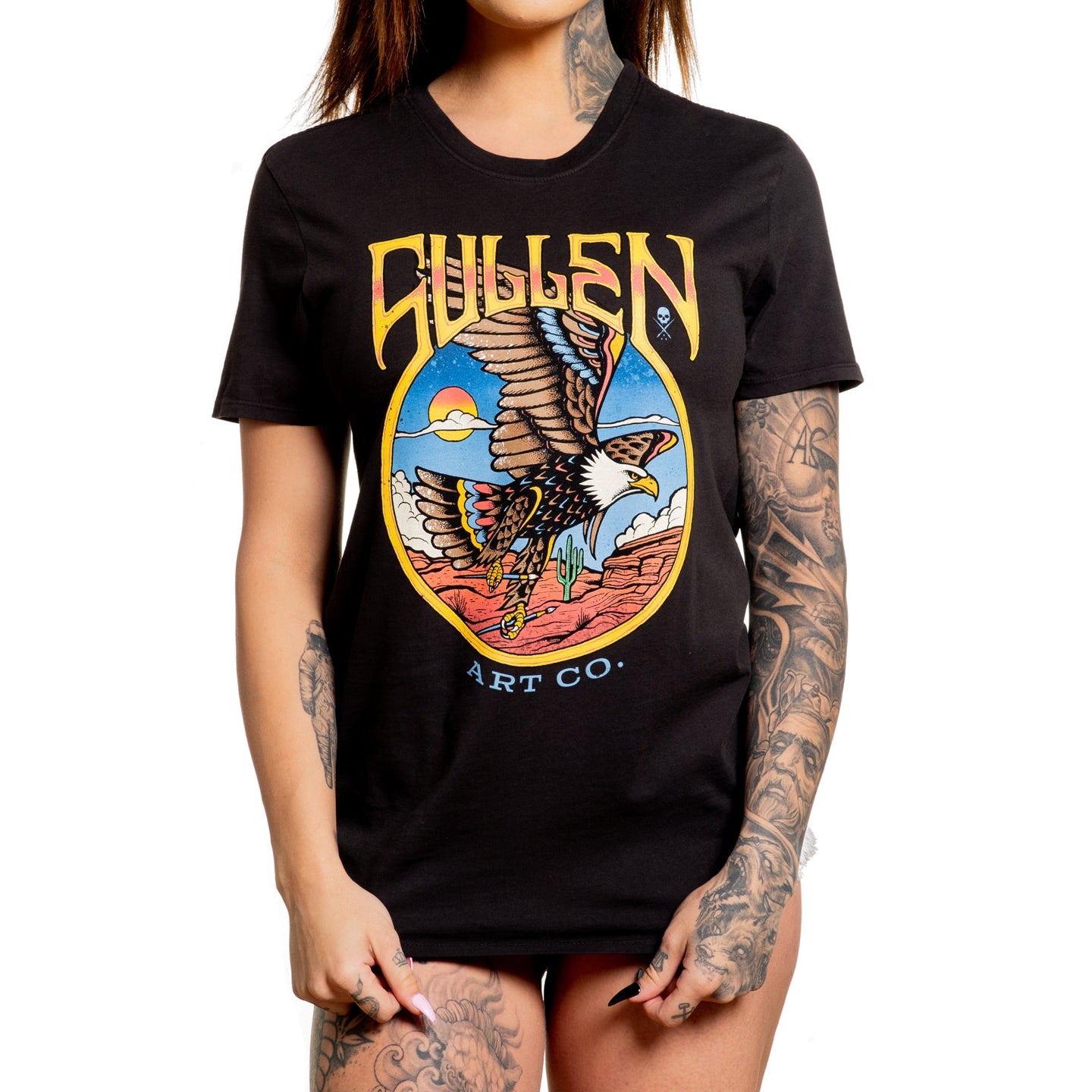 SULLEN CLOTHING DESERT EAGLE LADIES SULLEN ANGELS T-SHIRT