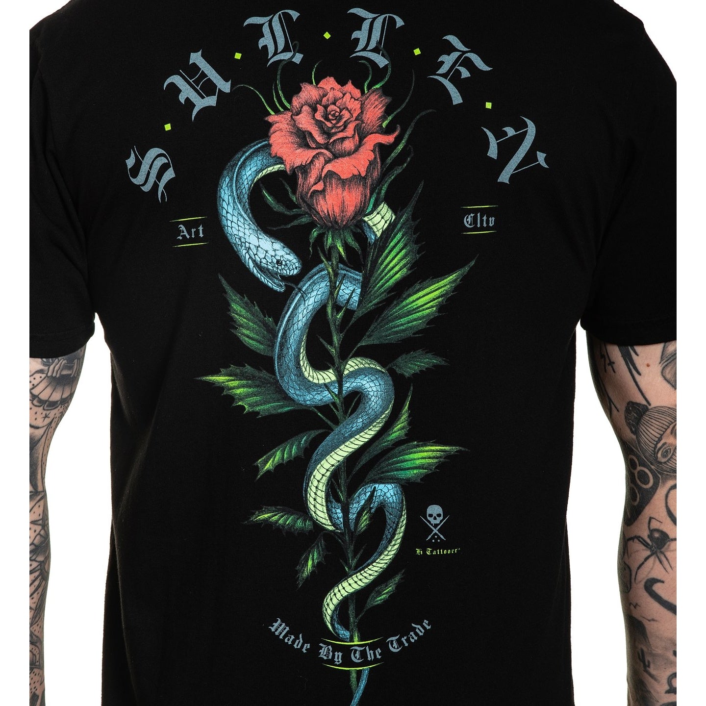 SULLEN CLOTHING BLACK MAMBA BLACK PREMIUM T-SHIRT