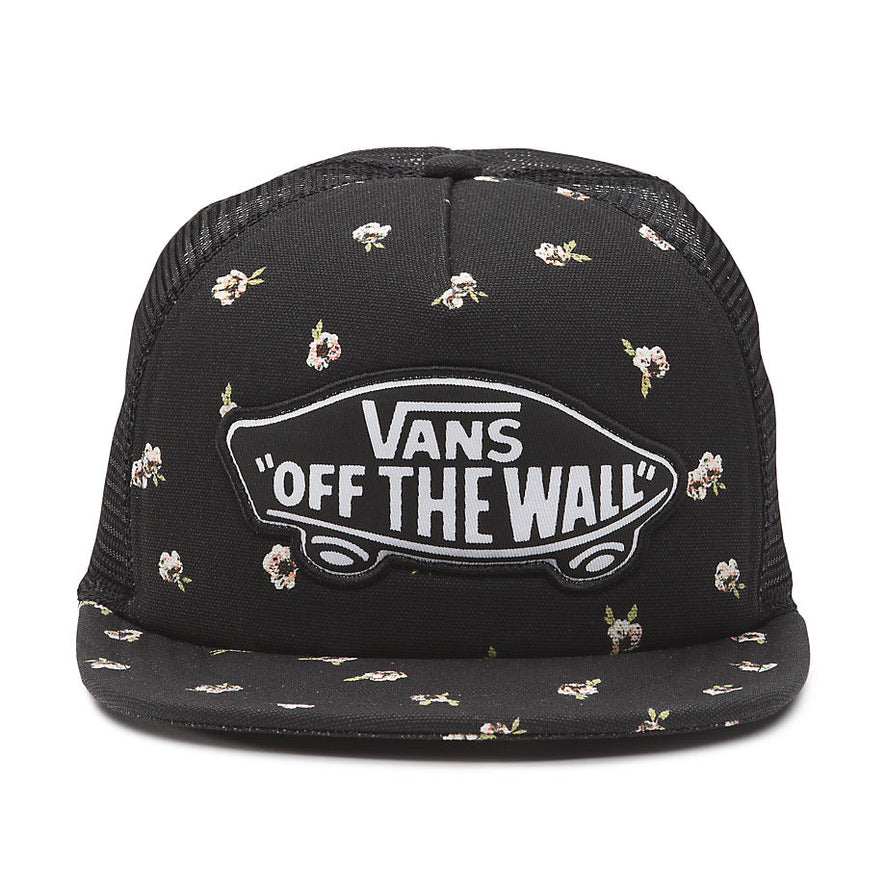 VANS BEACH GIRL FULL FLORAL TRUCKER HAT SNAPBACK CAP (ONE SIZE)