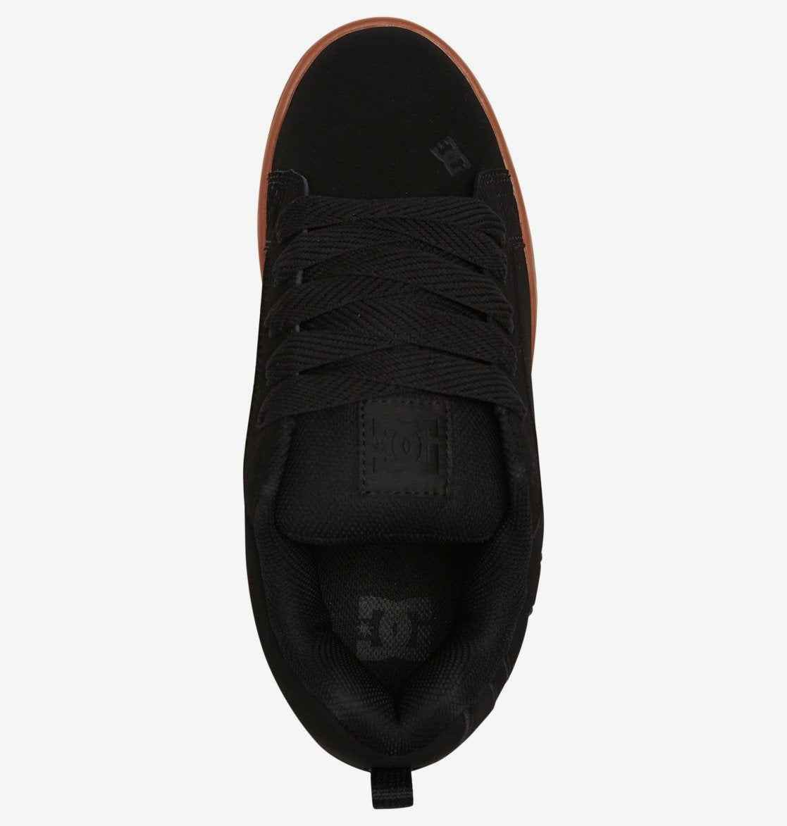 DC SHOES COURT GRAFFIK BLACK GUM TRAINERS