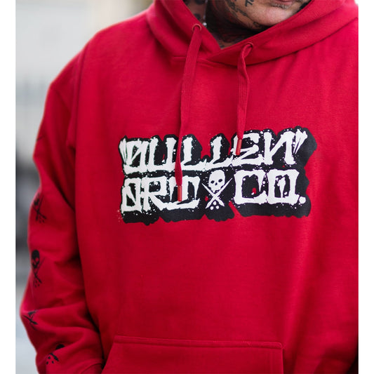 SULLEN CLOTHING STROKES RED PULLOVER HOODIE